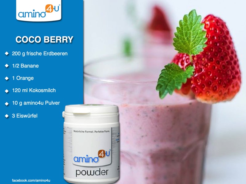 Shake aus Erdbeeren & Kokosmilch